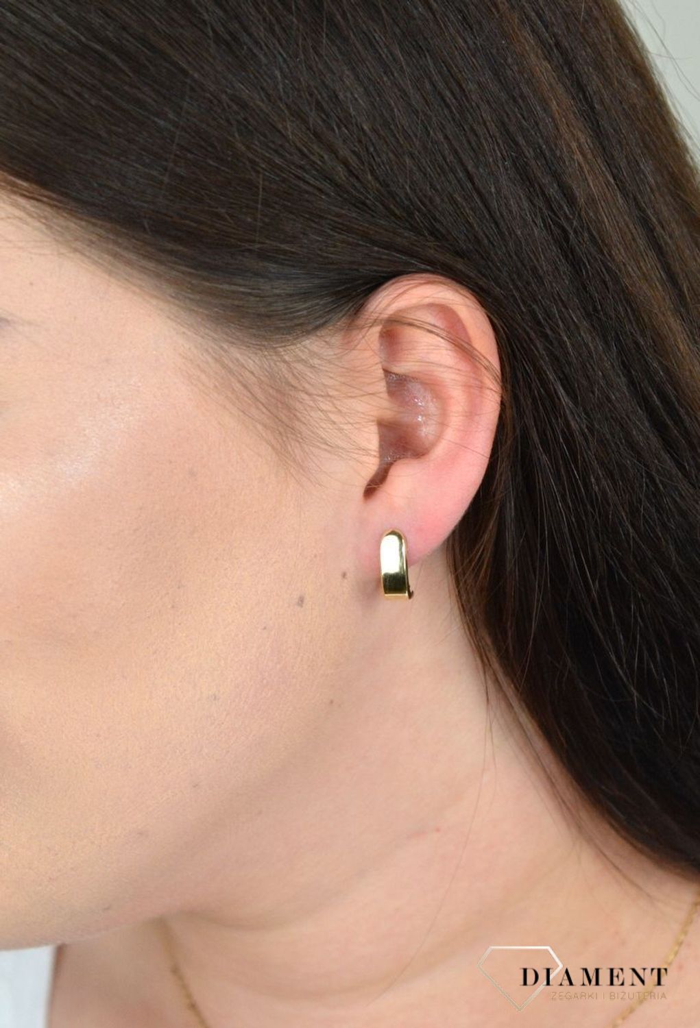 Złote kolczyki gładkie blaszki KL 5428.jpg